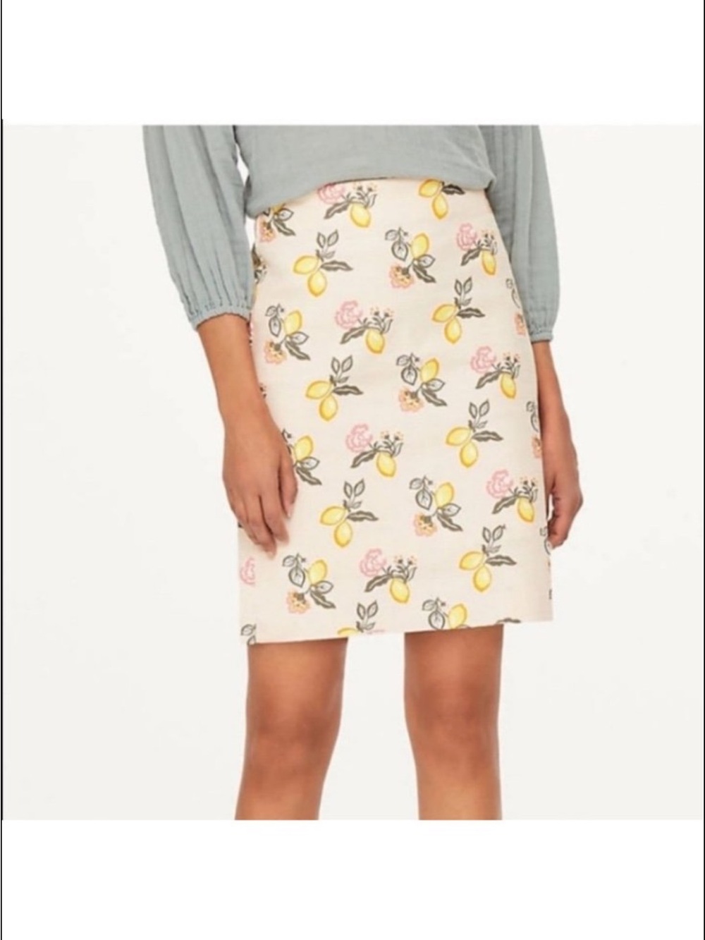 Loft lemon skirt size 2